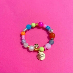 Handmade Stretch Beaded Bracelet, Stackable Jewelry